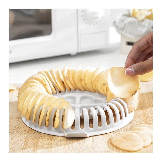 Kit Plateau Chips au micro ondes + mandoline + recettes