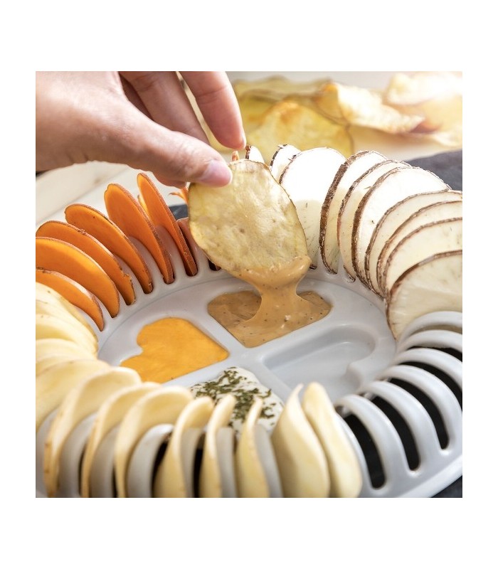 Kit Plateau Chips au micro ondes + mandoline + recettes