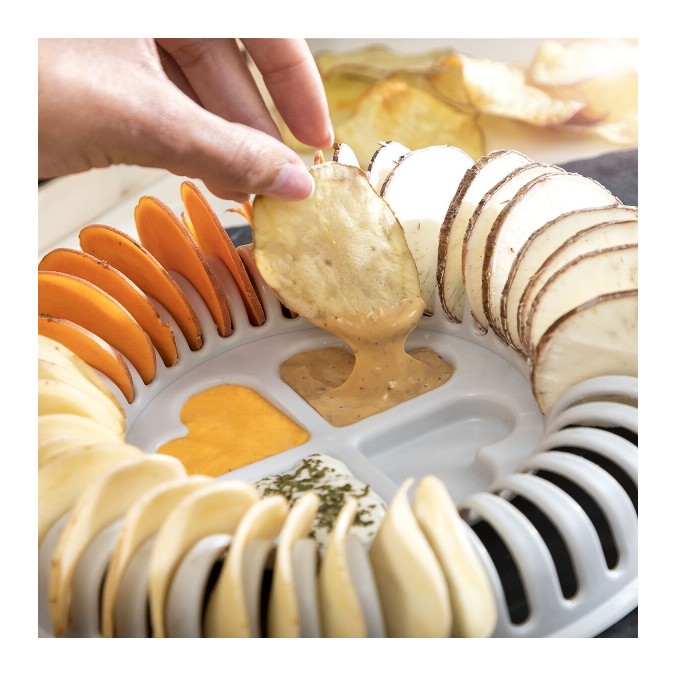 Kit Plateau Chips au micro ondes + mandoline + recettes
