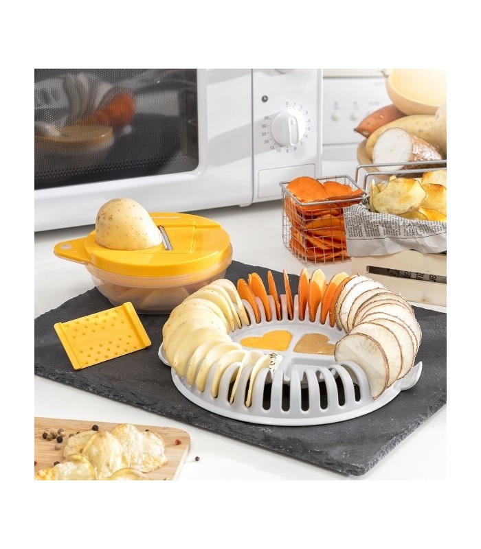 Kit Plateau Chips au micro ondes + mandoline + recettes