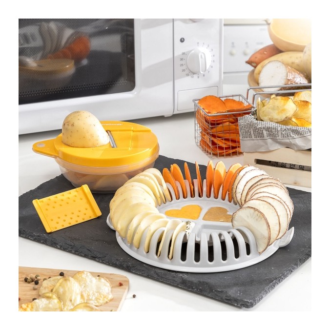 Kit Plateau Chips au micro ondes + mandoline + recettes