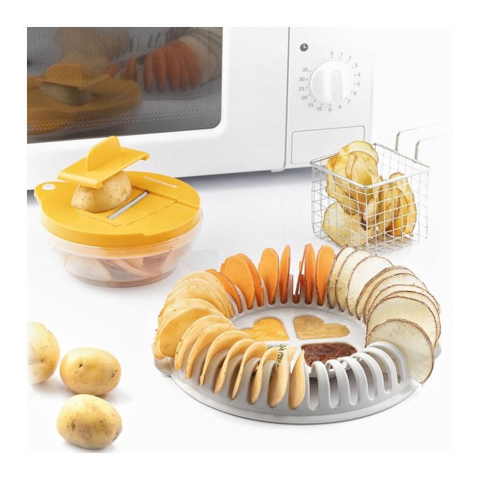 Kit Plateau Chips au micro ondes + mandoline + recettes