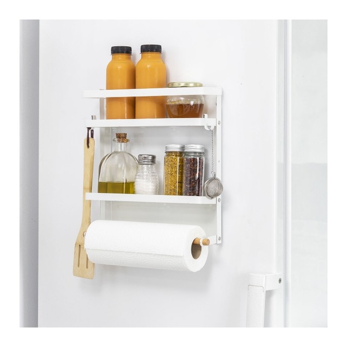 Étagère blanche magnétique rangement pratique