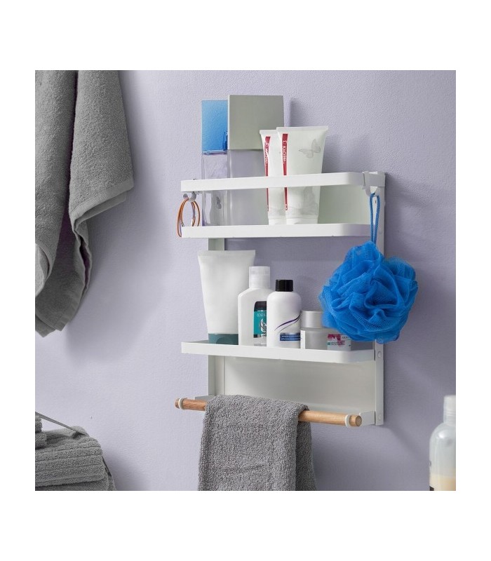 Étagère blanche magnétique rangement pratique