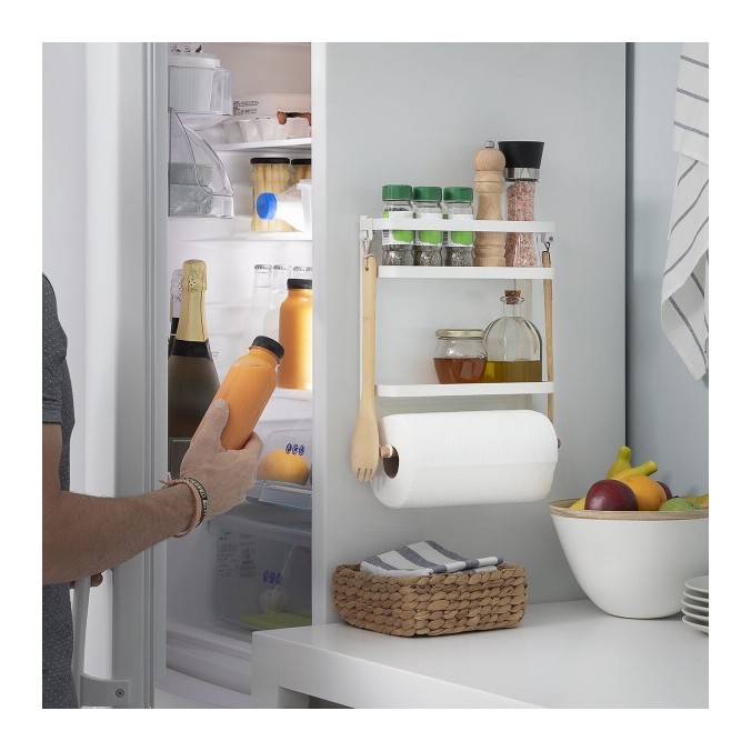 Étagère blanche magnétique rangement pratique