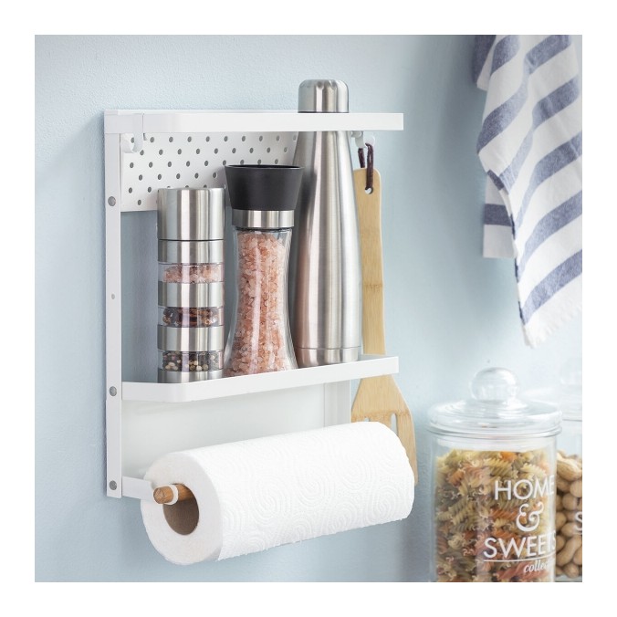 Étagère blanche magnétique rangement pratique