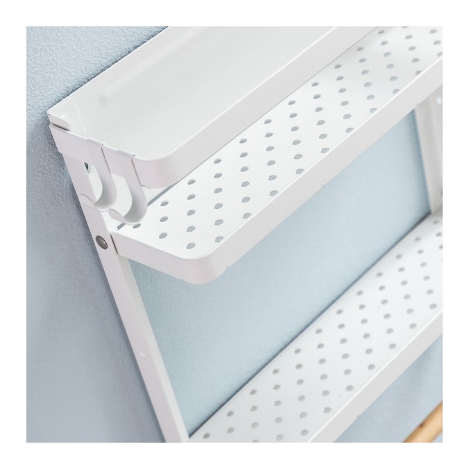 Étagère blanche magnétique rangement pratique