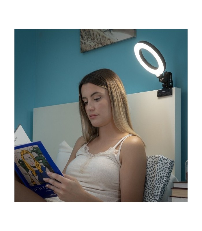 Anneau Lumineux LED Selfie avec Support Commande Intégrée