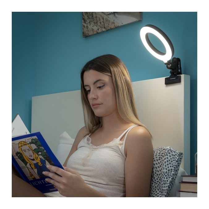 Anneau Lumineux LED Selfie avec Support Commande Intégrée