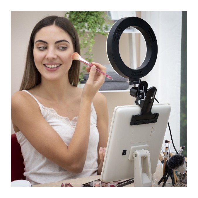 Anneau Lumineux LED Selfie avec Support Commande Intégrée