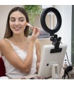 Anneau Lumineux LED Selfie avec Support Commande Intégrée