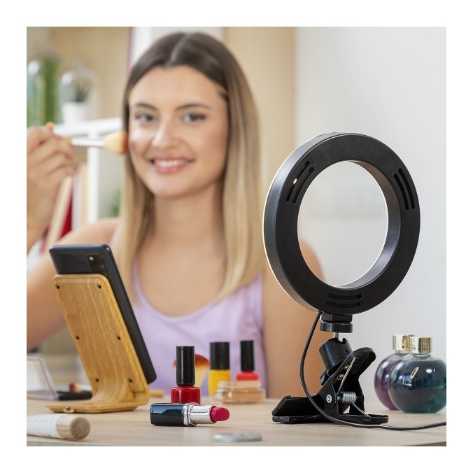 Anneau Lumineux LED Selfie avec Support Commande Intégrée