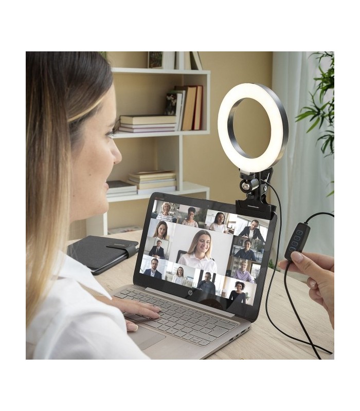 Anneau Lumineux LED Selfie avec Support Commande Intégrée