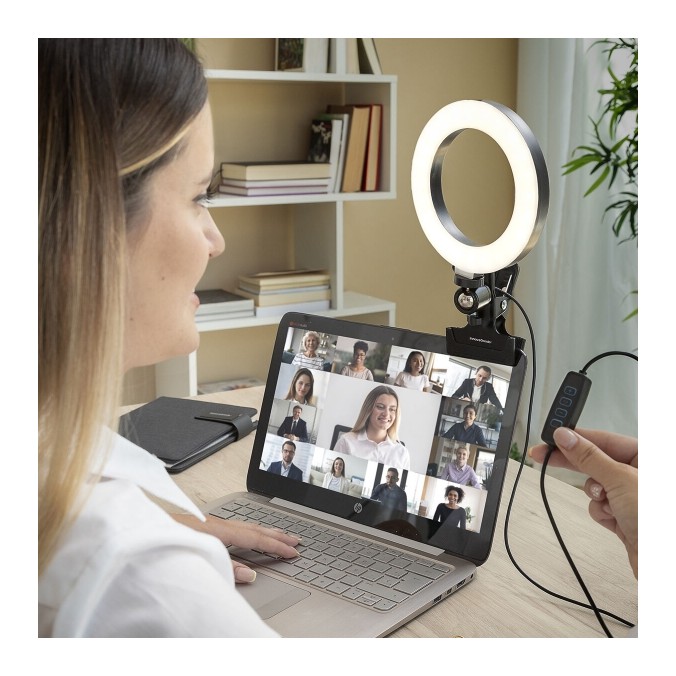 Anneau Lumineux LED Selfie avec Support Commande Intégrée