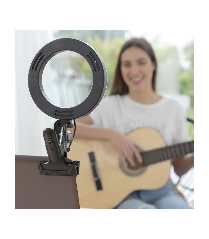 Anneau Lumineux LED Selfie avec Support Commande Intégrée