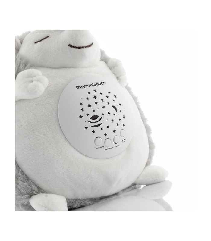 Veilleuse Hérisson en Peluche Musicale Apaisante et Projecteur d'Étoiles