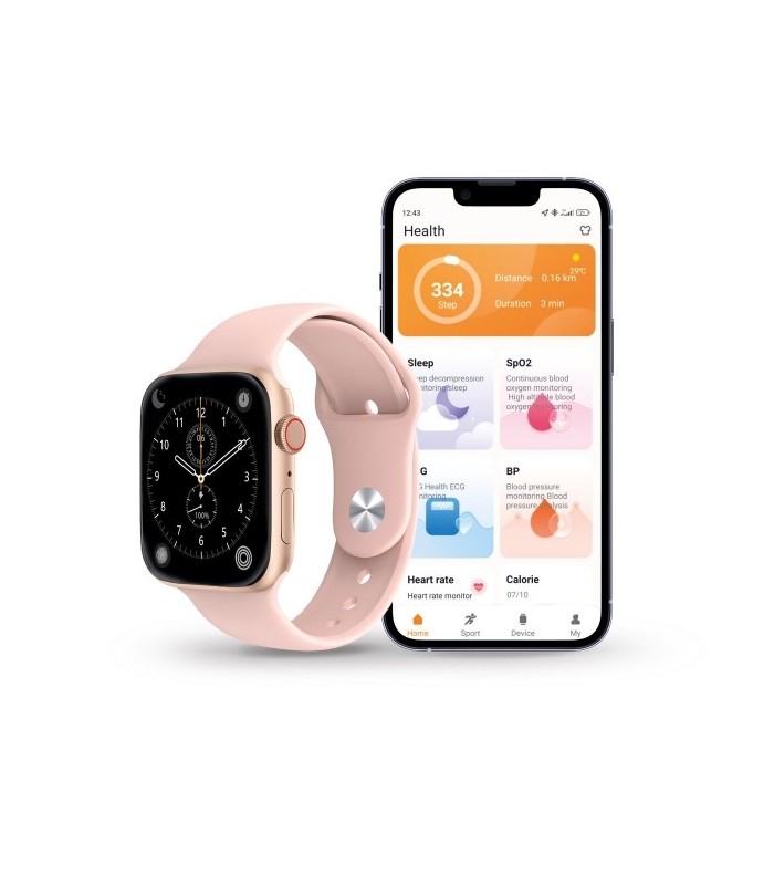 Montre intelligente connecté bluetooth rose Smart Watch KSIX URBAN 4