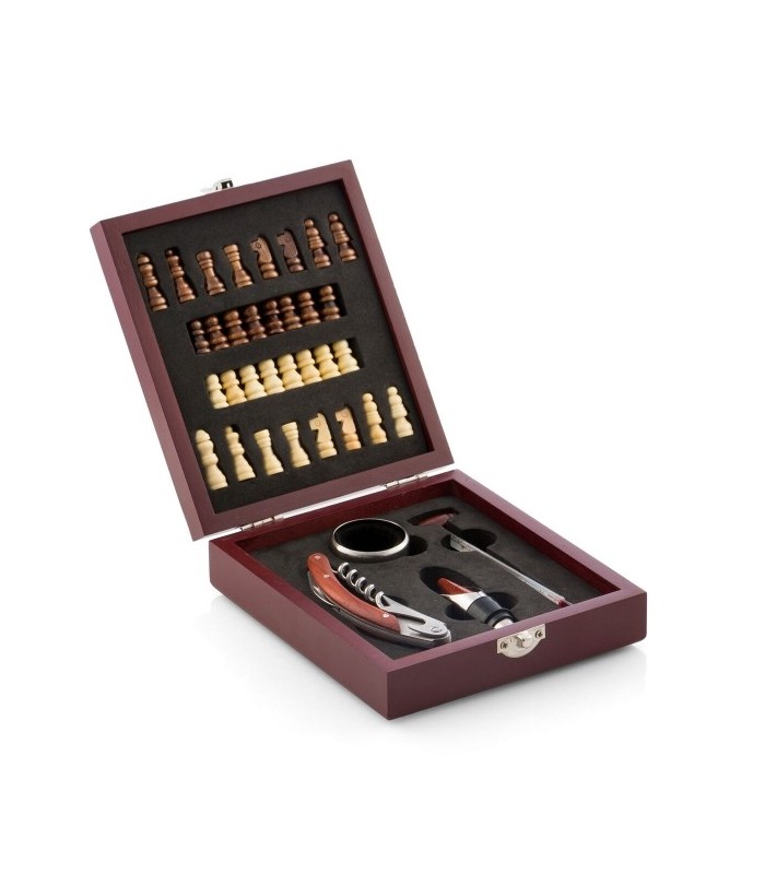 Ensemble d'Accessoires à Vin et Échecs 37 Pièces