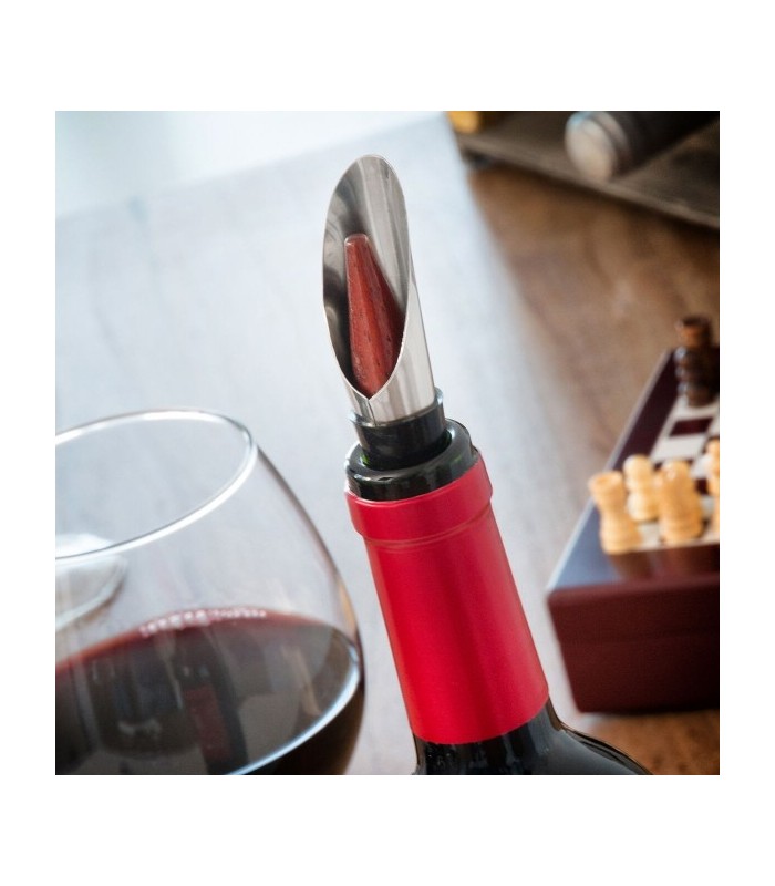 Coffret d'Accessoires à Vin et jeu d'Échecs 37 Pièces 2 en 1