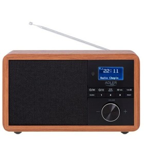 Enceinte Radio Rétro Bois Adler Noir Bluetooth 5.0