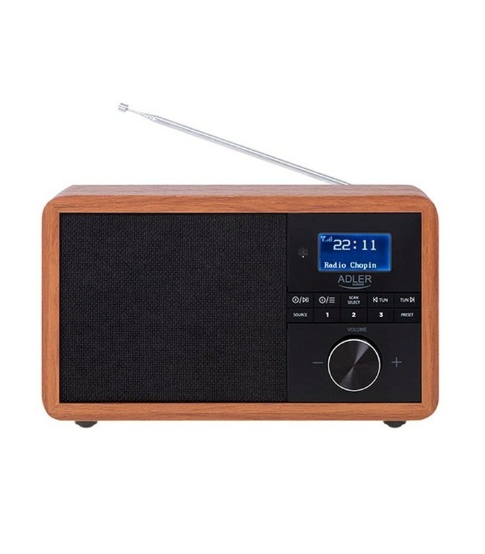Enceinte Radio Rétro Bois Adler Noir Bluetooth 5.0