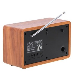 Enceinte Radio Rétro Bois Adler Noir Bluetooth 5.0
