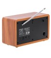 Enceinte Radio Rétro Bois Adler Noir Bluetooth 5.0
