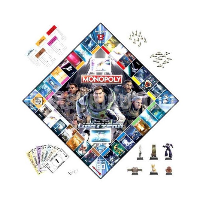 Monopoly Édition Lightyear de Disney Pixar | Un Voyage Intergalactique en Famille