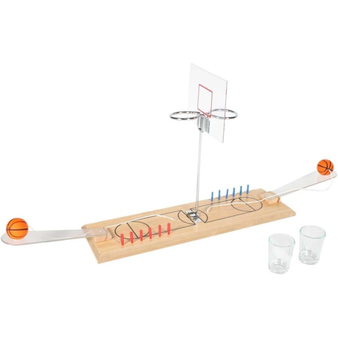 Jeu à Boire Basketball + 2 Verres Shooter