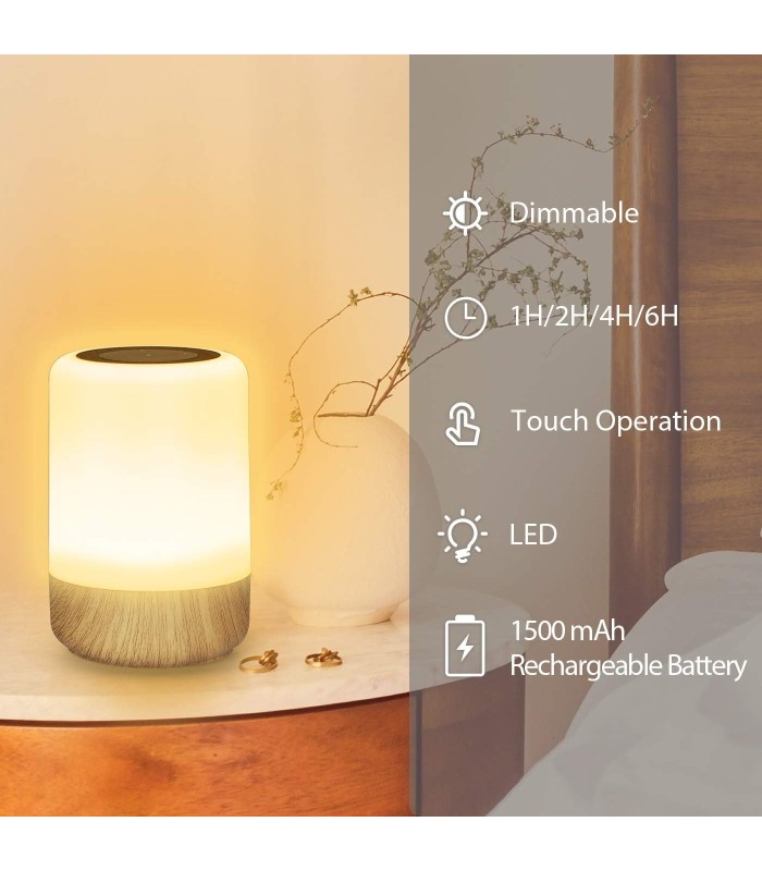 Lampe Tactile LED Dimmable avec Couleurs Changeantes