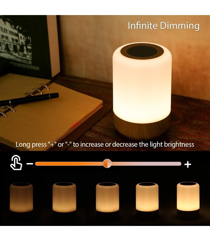 Lampe Tactile LED Dimmable avec Couleurs Changeantes