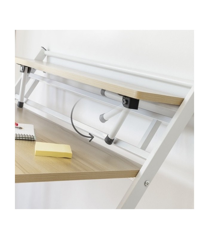 Bureau Pliable avec Étagère – Polyvalent et Gain de Place