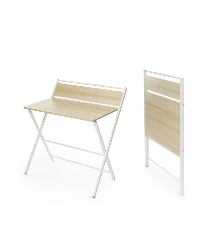 Bureau Pliable avec Étagère – Polyvalent et Gain de Place