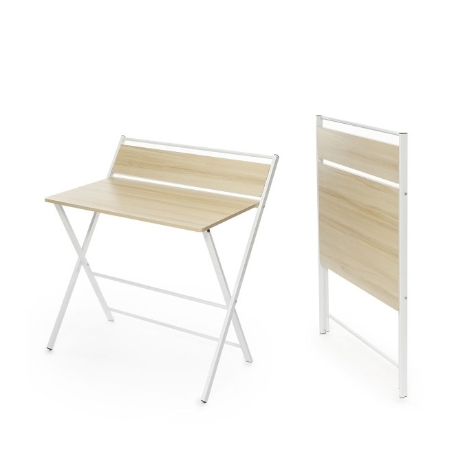 Bureau Pliable avec Étagère – Polyvalent et Gain de Place