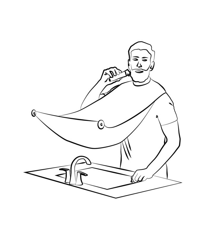 Tablier de Rasage avec Ventouses - Bibdy InnovaGoods