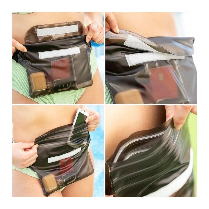 Pochette banane transparente étanches en lot de 2