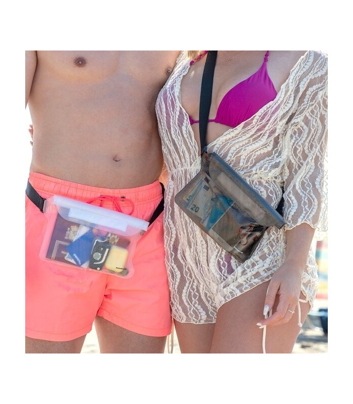 Pochette banane transparente étanches en lot de 2