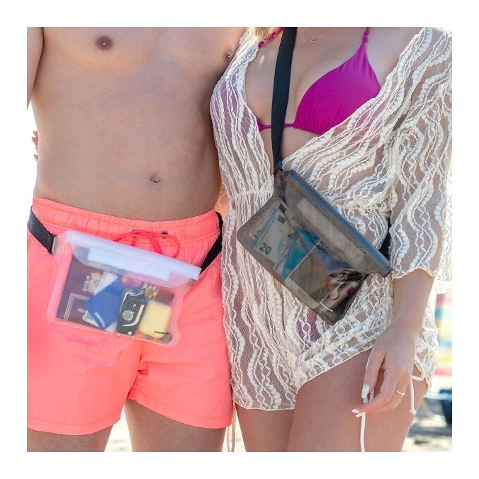 Pochette banane transparente étanches en lot de 2