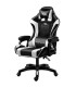 Fauteuil Gamer Ergonomique noir et blanc 90° à 120 °