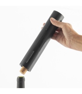 Tire-bouchon électrique noir à piles avec coupe-capsule