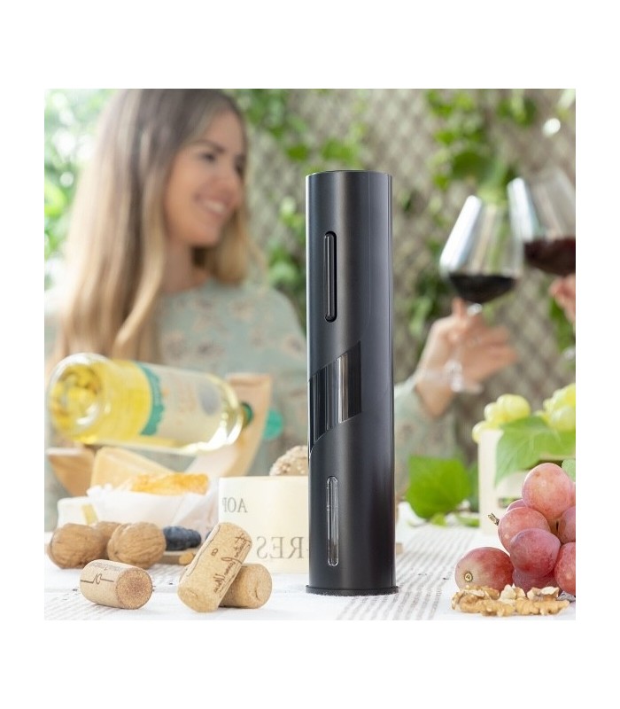 Tire-bouchon électrique à piles, noir