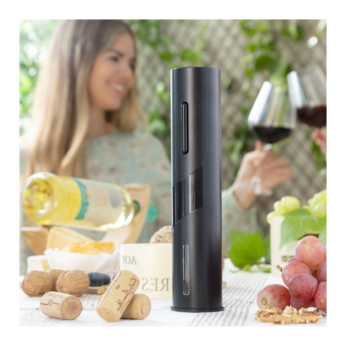 Tire-bouchon électrique à piles, noir