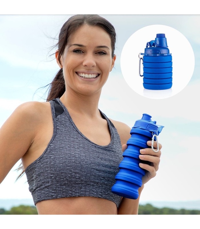 Bouteille gourde pliable en silicone 500ml