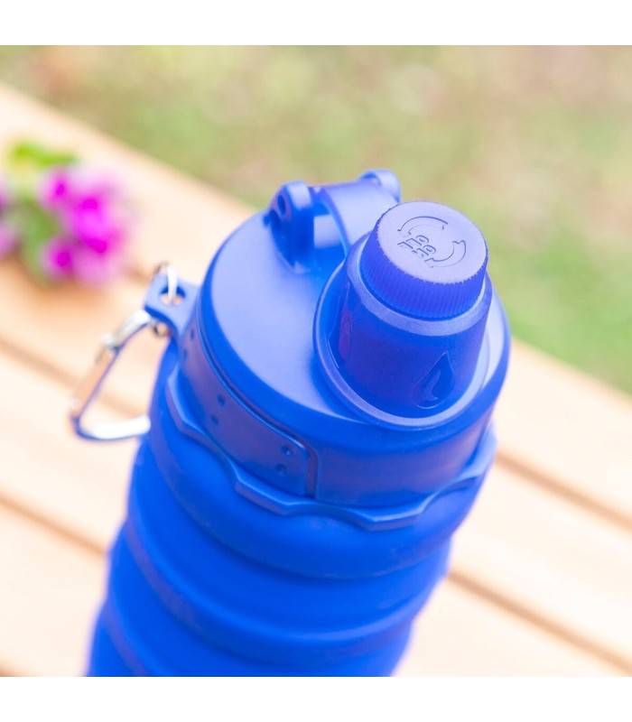 Bouteille gourde pliable en silicone 500ml