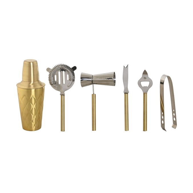 Coffret Cocktail Doré acier inoxydable 6 Pièces