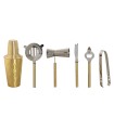 Coffret Cocktail Doré acier inoxydable 6 Pièces