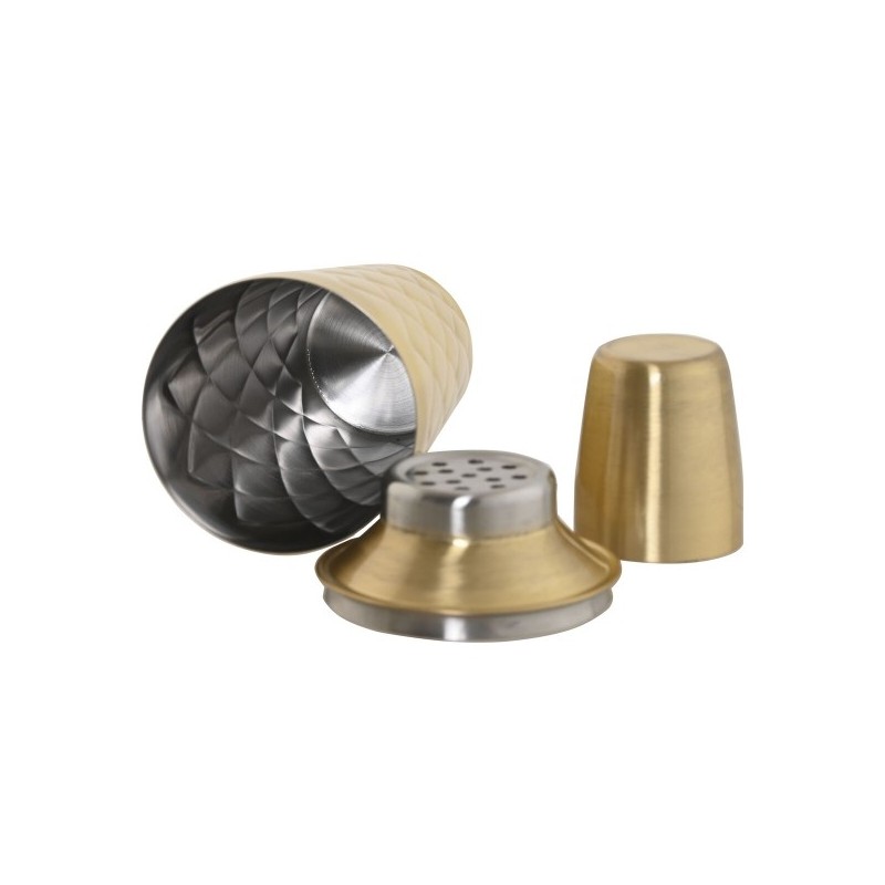 Coffret Cocktail Doré acier inoxydable 6 Pièces