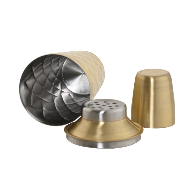 Coffret Cocktail Doré acier inoxydable 6 Pièces
