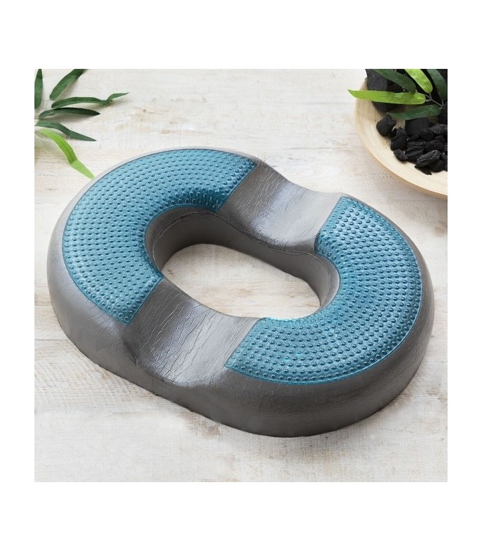 Coussin assise ergonomique en Gel et Charbon de Bambou avec Housse Amovible