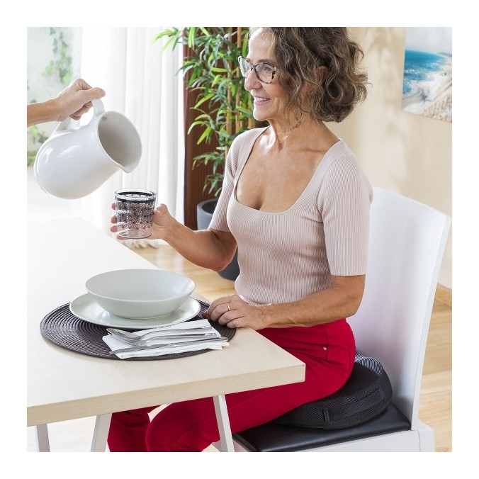 Coussin assise ergonomique en Gel et Charbon de Bambou avec Housse Amovible